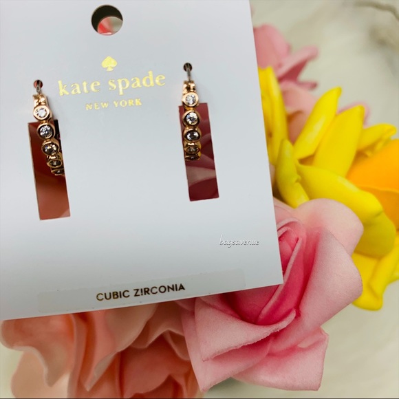Full circle rose gold Kate spade earrings NWT - Picture 2 of 4